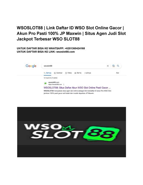 wsoslot88 login.